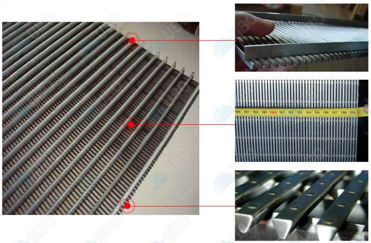 wedge wire slot screen panel