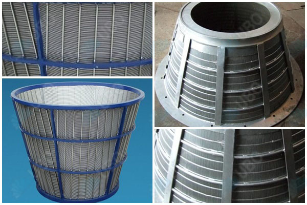 Stainless Steel Wedge Wire Screen Basket for Filtering and Dewatering