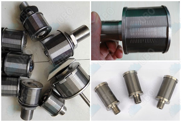 Pressure wedge wire water filter nozzle strainer for liquid filtration