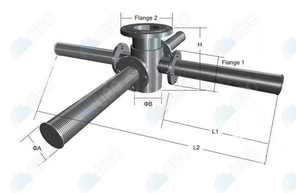 stainless steel wedge wire water filter distributor