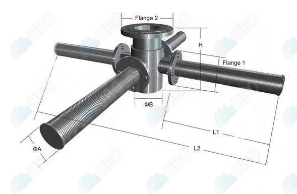 Water filter hub lateral used for tank