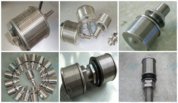 wedge wire nozzle and collector systems Softening of industrial water