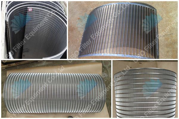 Wedge wire cross flow arc screen