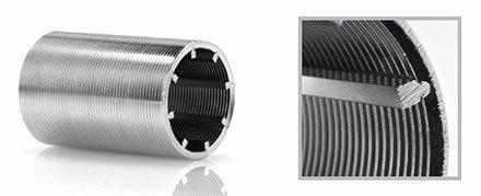 Stainless steel wedge welded wire continous slot screen pipe with plain end