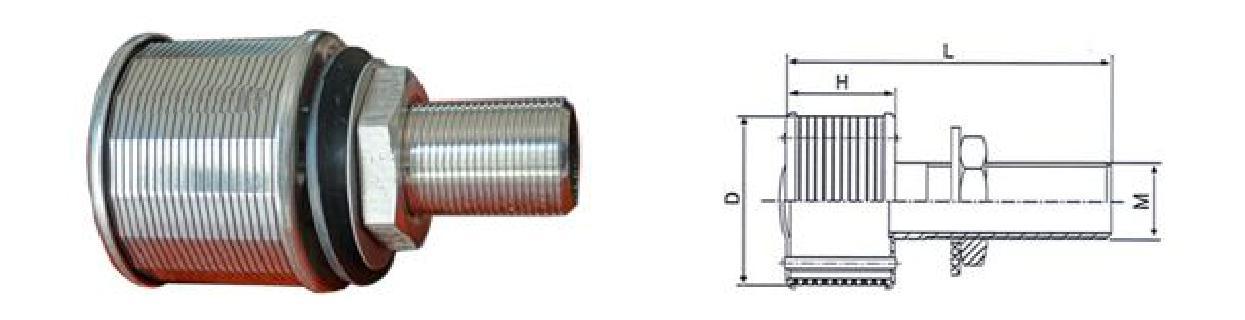  stainless steel welded wedge wire screen filter nozzles strainer screen 