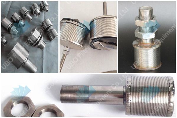  wire wrapped slotted continuous water well screen filter nozzle