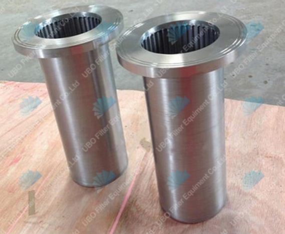 Wedge wire screen pipe with flange