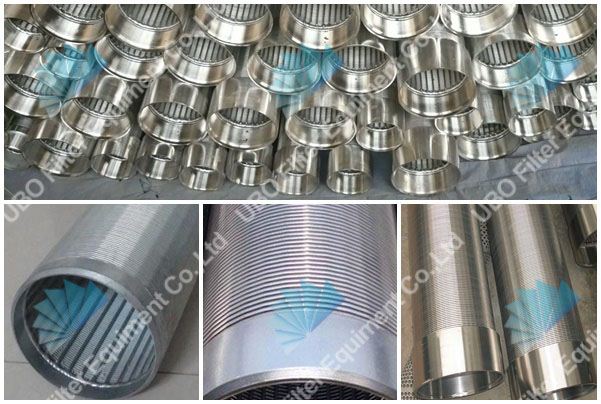 Stainless steel Wedge Wire welded v wire water well screen pipe
