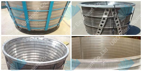 SS V profile wedge wire basket strainers