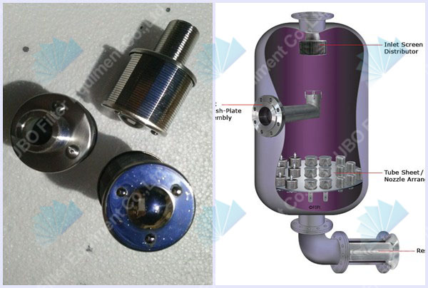 Application of Sugar mill stainless steel filter nozzle strainer screen