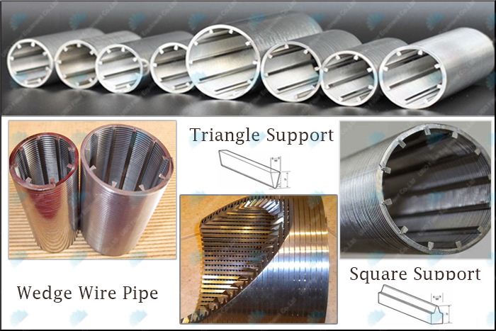 Wedge Wire screen pipe stainless steel slot filter element