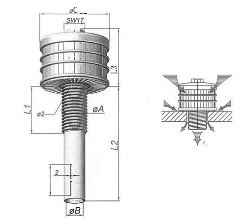 low carbon steel water filter nozzle