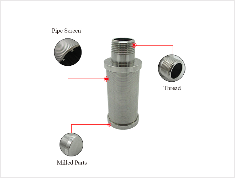 Customized SS nozzle screen filters wedge wire structure