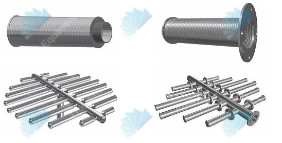 distribution and collection systems for larger diameter filters