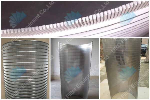 Wedge wire parabolic screen panel for Aquaculture
