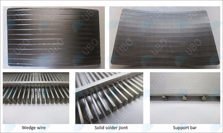 Wedge wire parabolic screen sieve bend screen plate filter