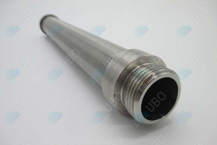 Johnson screen type wedge wrapped wire screen tube for oil filtration