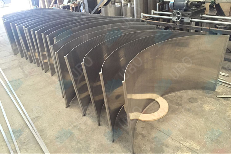 Sewage treatment wedge Wedge Wire curved screen plate filter
