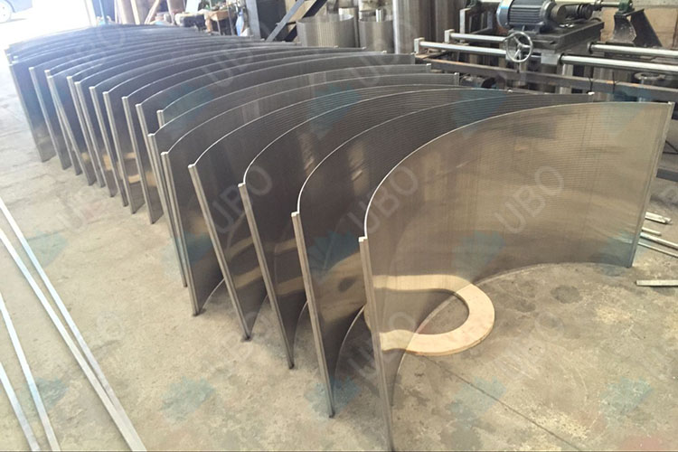 Wedge vee wire parabolic sieve bend screen panel for waste water equipment