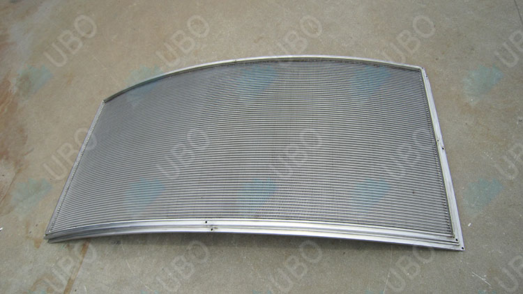 Wedge wire curved waste water treatment screen plate 