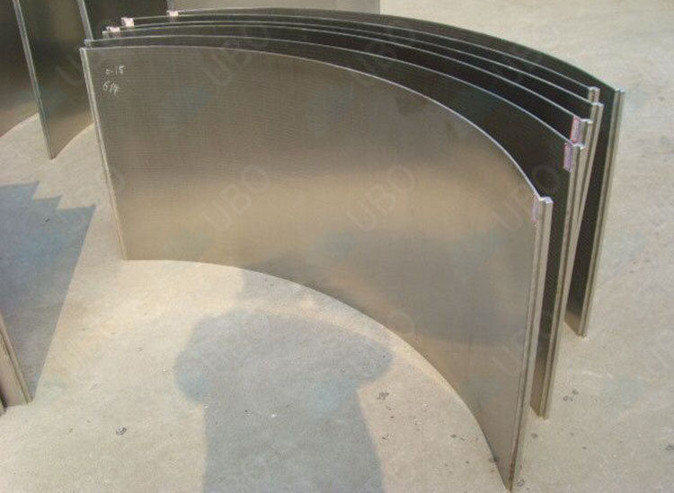 SS wedge wire arc curved screen plate