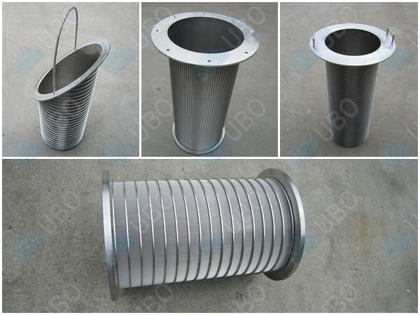 Stainless steel wedge wire drum screen wedge wire basket cylinder