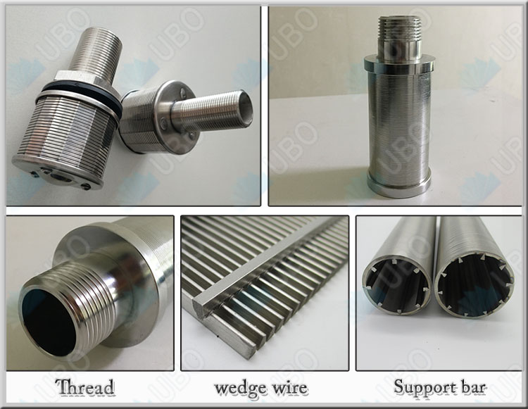 Water softening treatment stainless steel water wedge wire screen filter nozzles