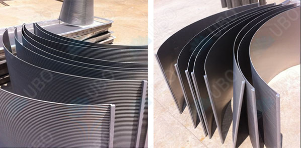 Wedge wire arc screen curved panel for food processing & wastewater treatment