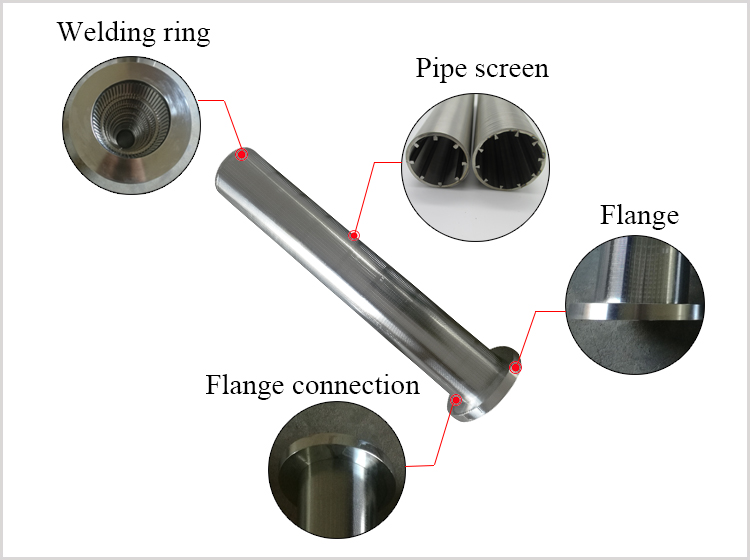 Stainless steel wedge wire welded filter tube