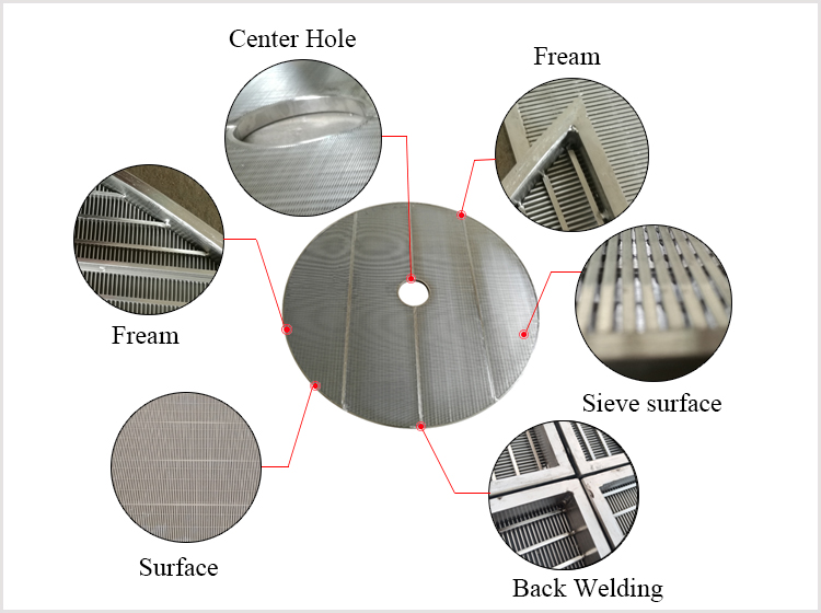 structure of Wedge wire lauter tun screens for brewing tank false bottom