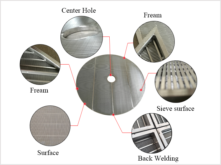 Stainless steel luater tun false bottom screen plate