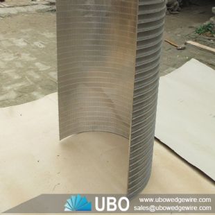 Wedge wire curve screen panel for food procesing