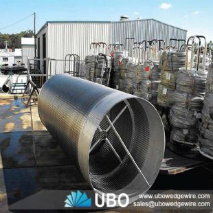 Welded wire wedge screen mesh drum cylinder for water filtration system