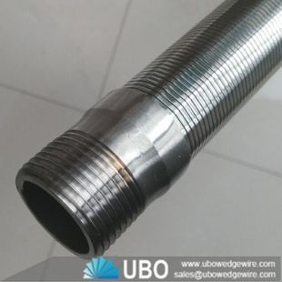 Stainless steel wedge wrapped wire screen pipe strainer for waste water treatment