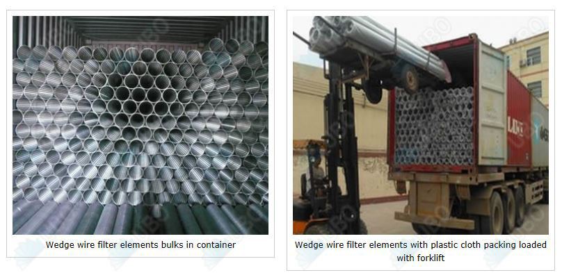 Wedge Wire continuous slot wedge wire wrapped screen pipe