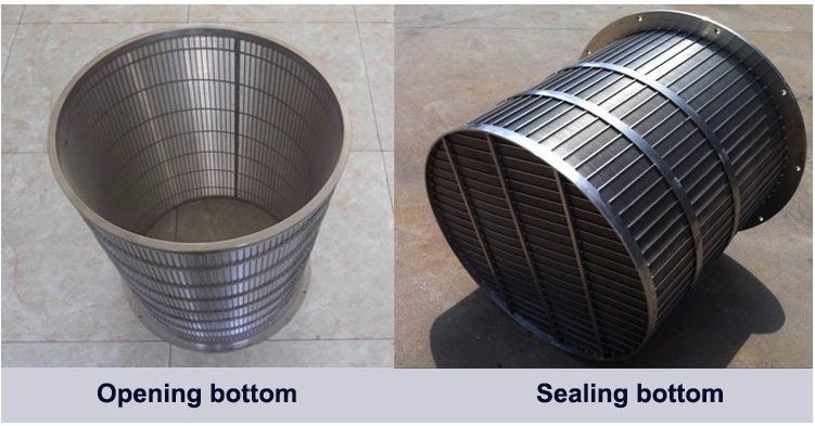 SS Johnson sieve V wire wrap screen wedge wire screen