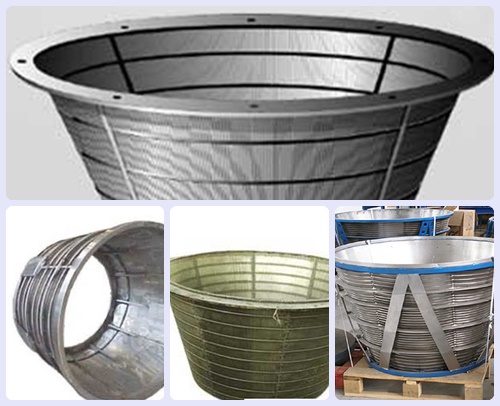 wedge wire screen centrifuge basket for mining