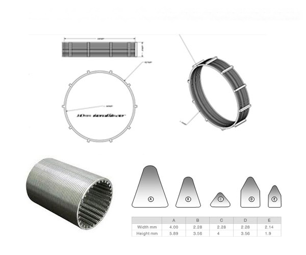wedge wire filter cartridge