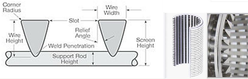 Stainless Steel Wedge Wire Filter Screw Press Screen