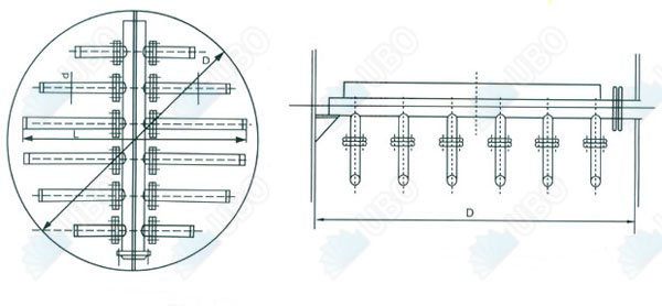 stainless steel wedge wire sparge header assembly