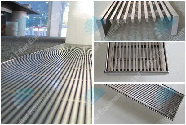 Water slot wedge wire screen panel