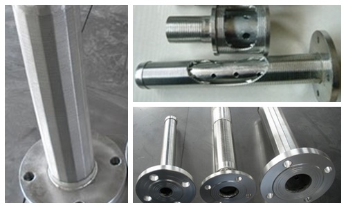 Stainless Steel wedge wire flanged collectors for media retention
