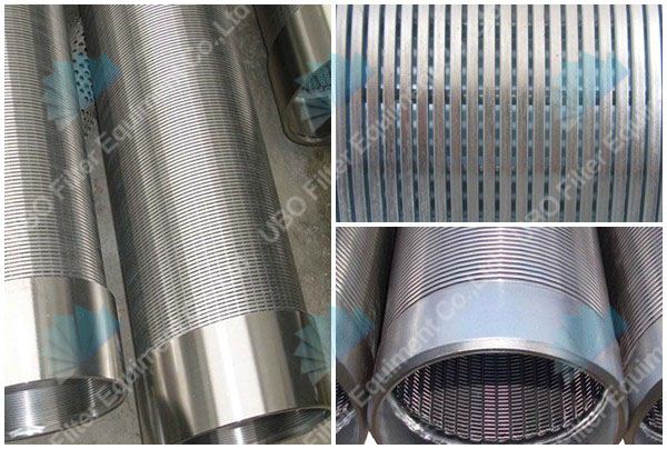 SS wedge wire screen water pick up pipe
