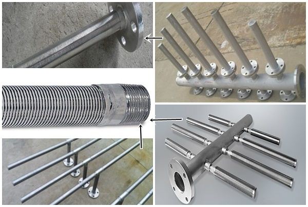 stainless steel wedge wire header lateral