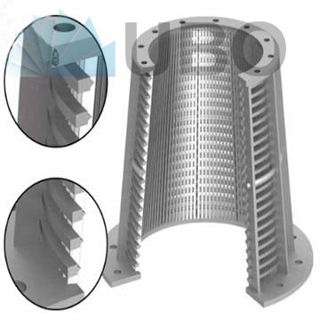 wedge wire conical centrifuge basket,stainless steel screen basket for sale