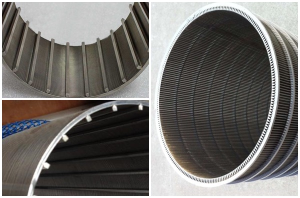 Wedge wire auger screens for filtration