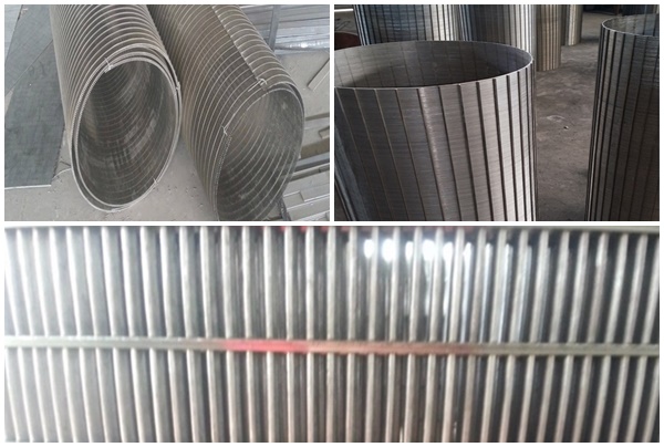 Wedge wire rotary screen for industry