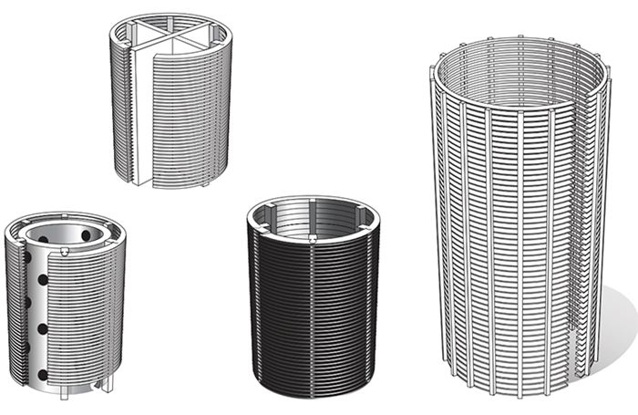 v wire stainless steel filter in rotary fine screen Cylinder