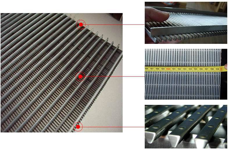 Stainless steel Wedge wire Screen Panels for wastewater