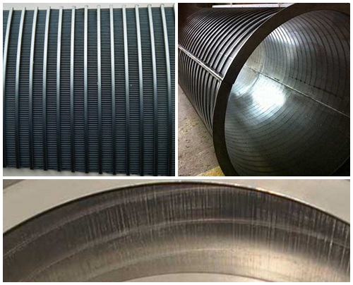 Paper pulp wedge wire pressure screen basket